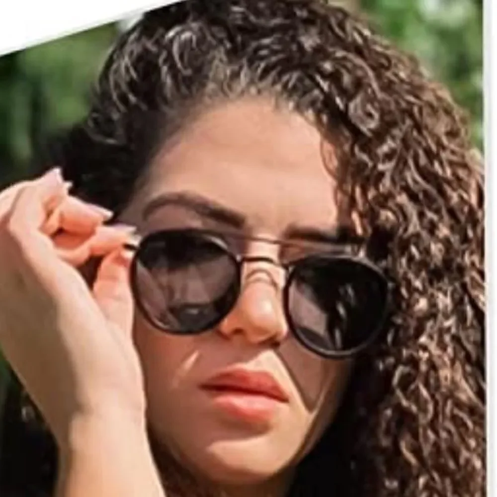 Round Retro Double Bridge Sunglasses